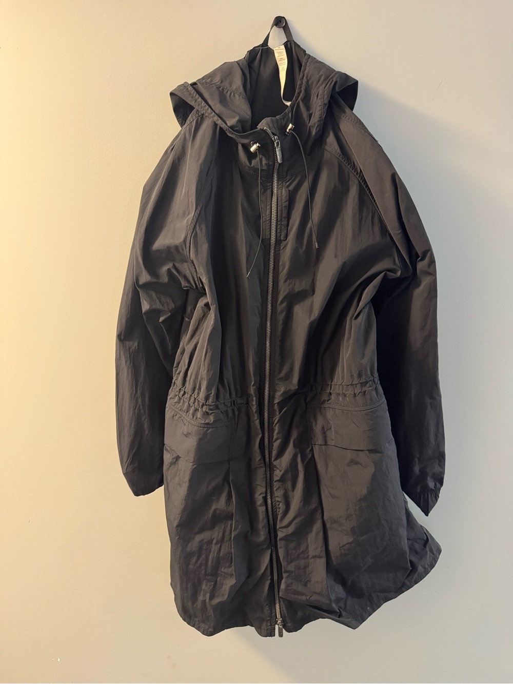 lululemon athletica Black Hooded Raincoat